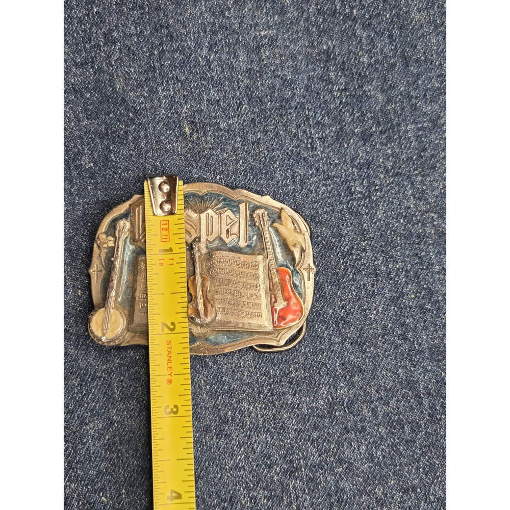 Vintage 1985 Gospel Guitar Rockstar Belt Buckle - Picture 4 of 7